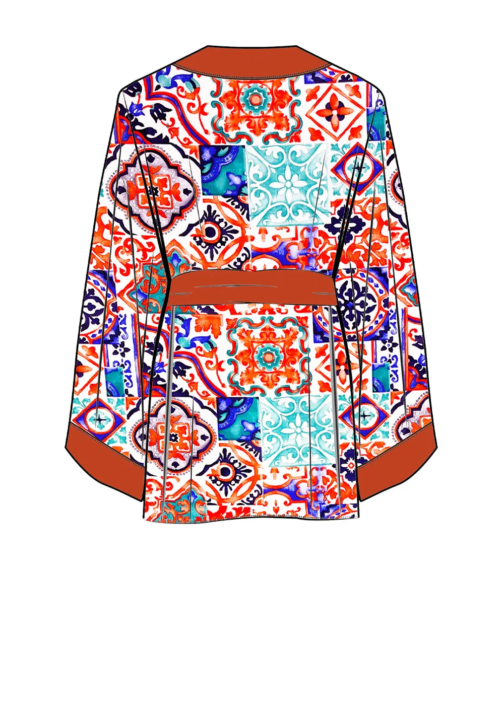 Siciliana - Carmella Kimono (Red)