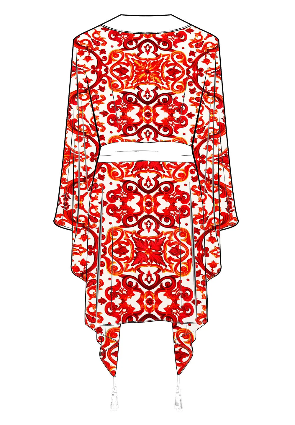 Siciliana - Rosa Kimono (Off-White)