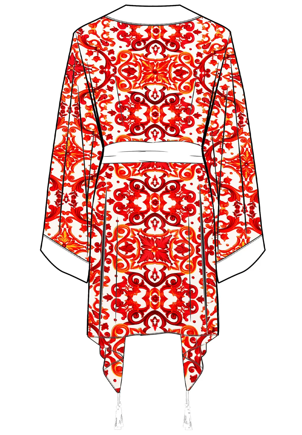 Siciliana - Rosa Kimono (Off-White)