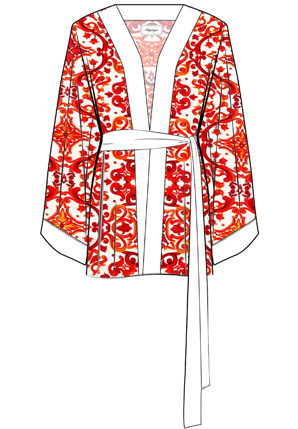 Siciliana - Rosa Kimono (Off-White)