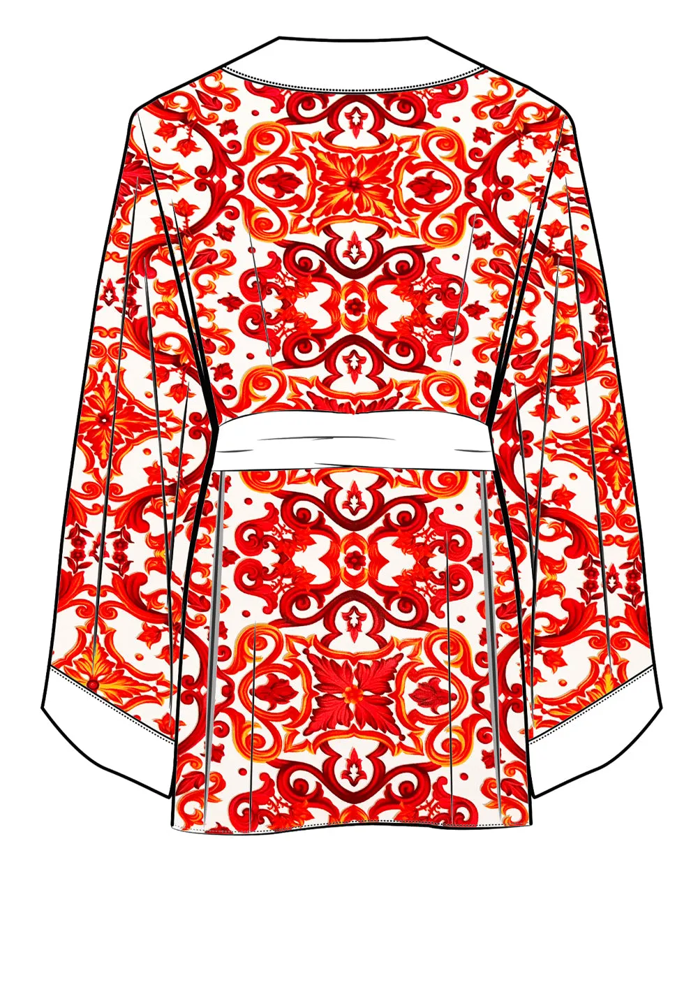 Siciliana - Rosa Kimono (Off-White)