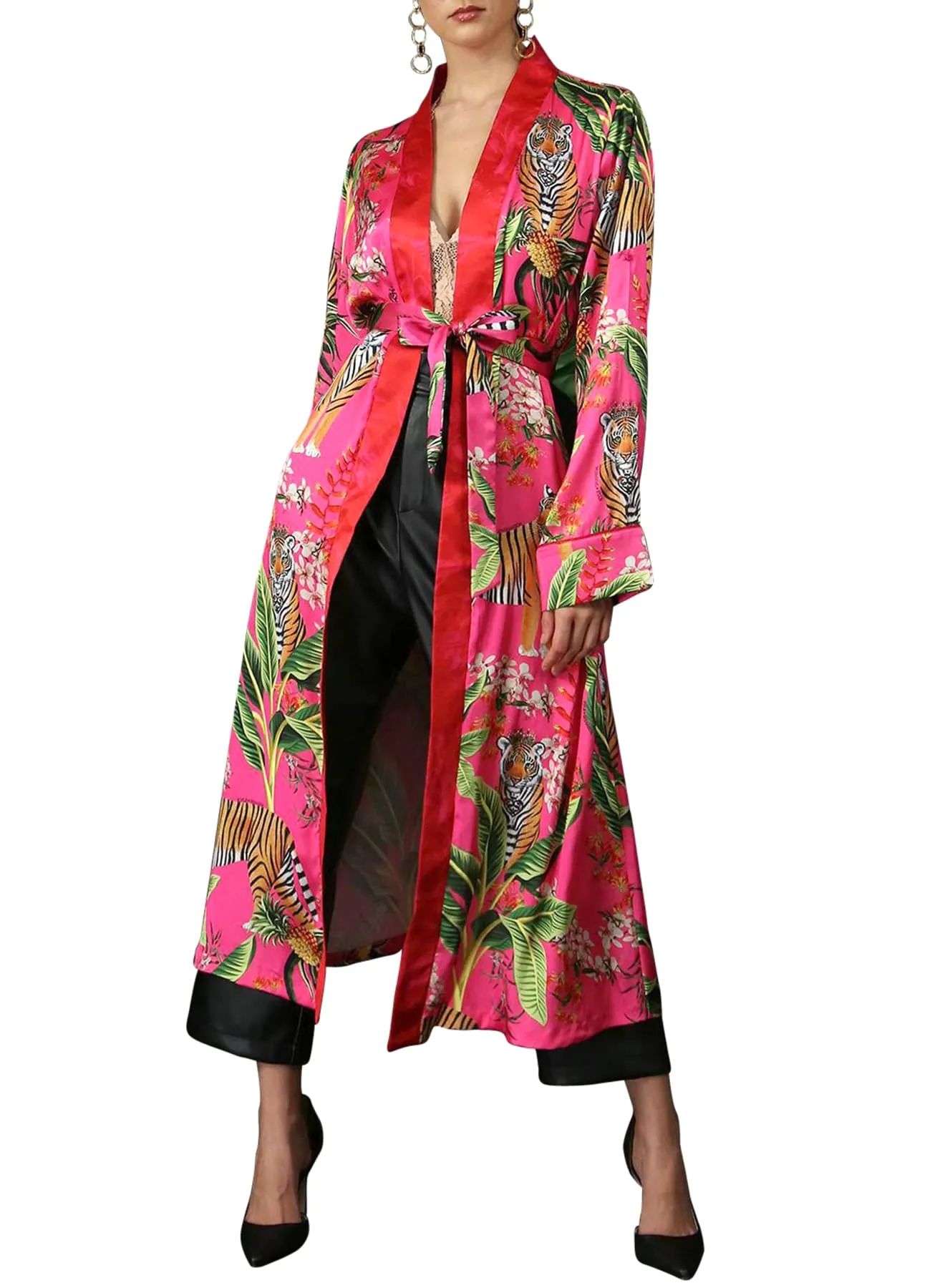 Silk Kimono Robe Womens