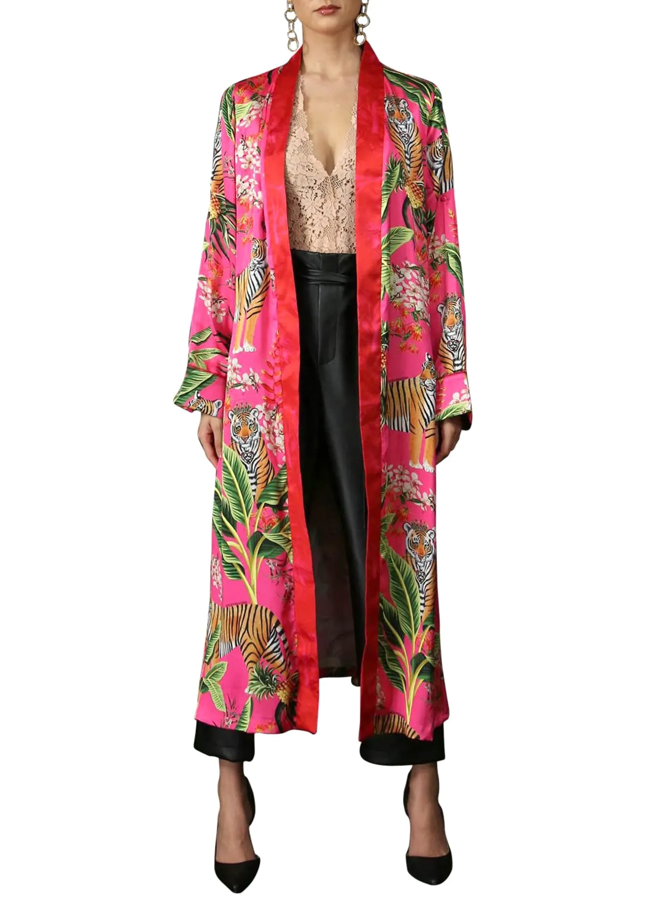 Silk Kimono Robe Womens
