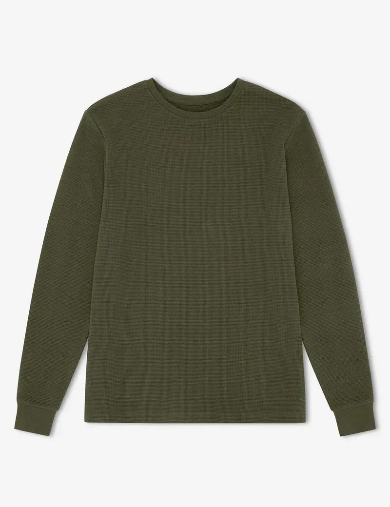 Simple | Smith Long Sleeve Waffle | Fatigue