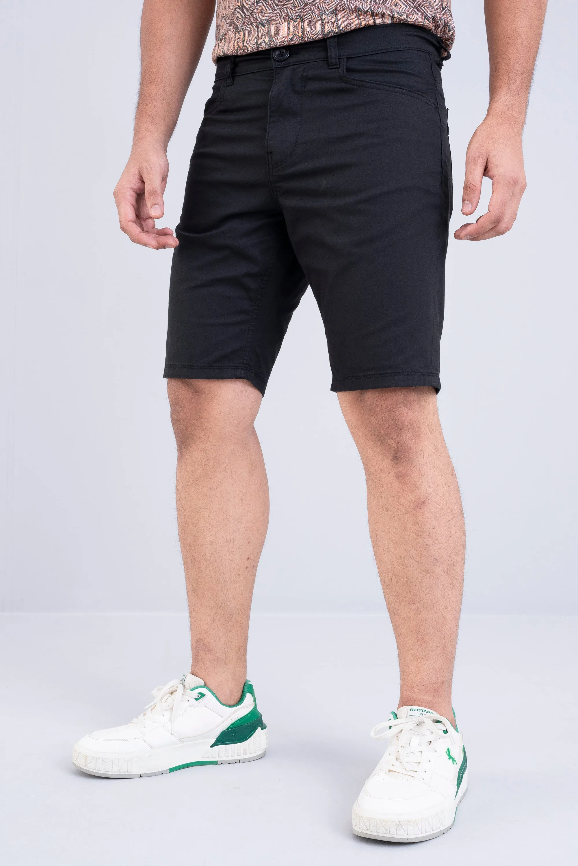 Slim Fit Solid Shorts