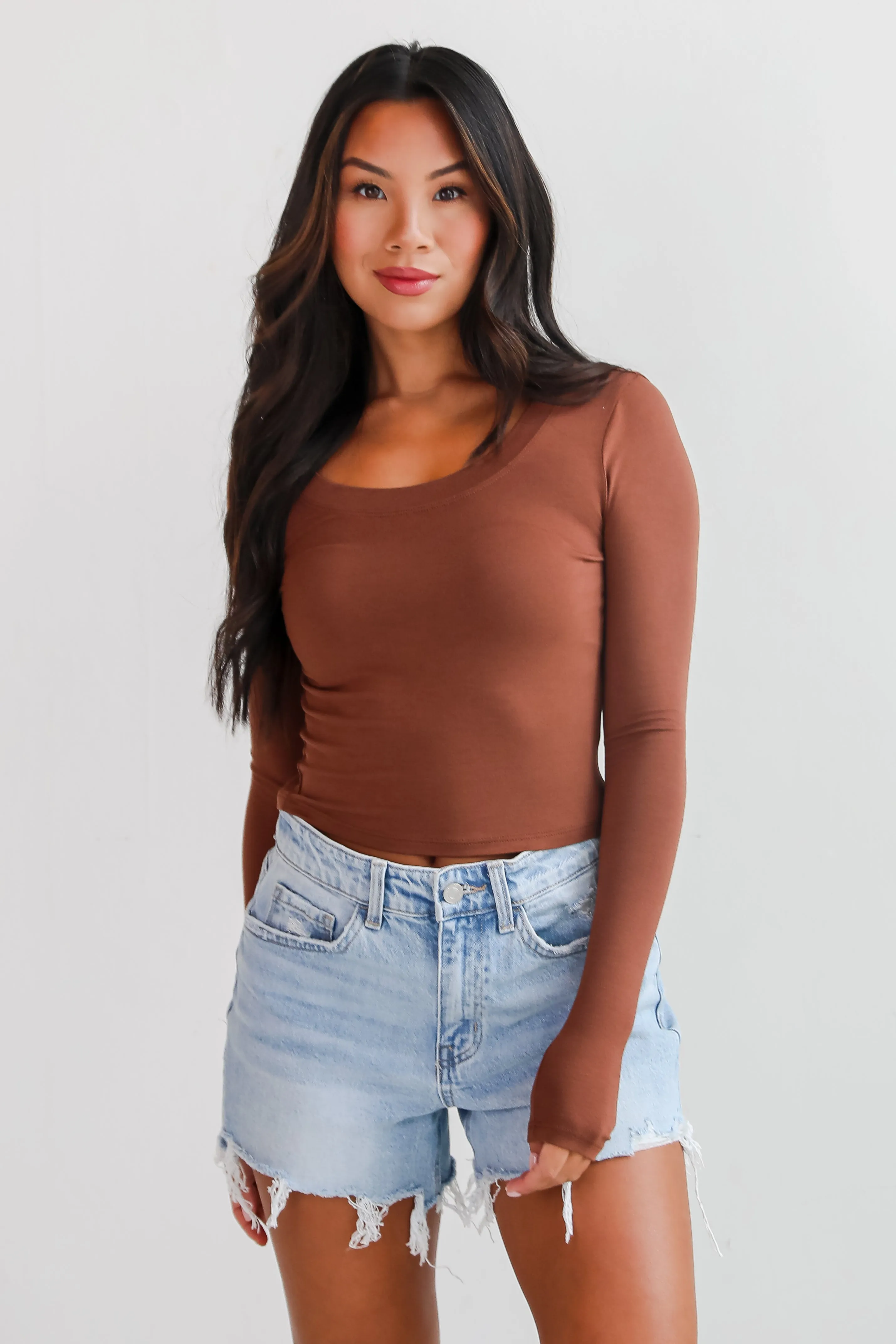 Sloane Everyday Cropped Long Sleeve Top - DU DEAL