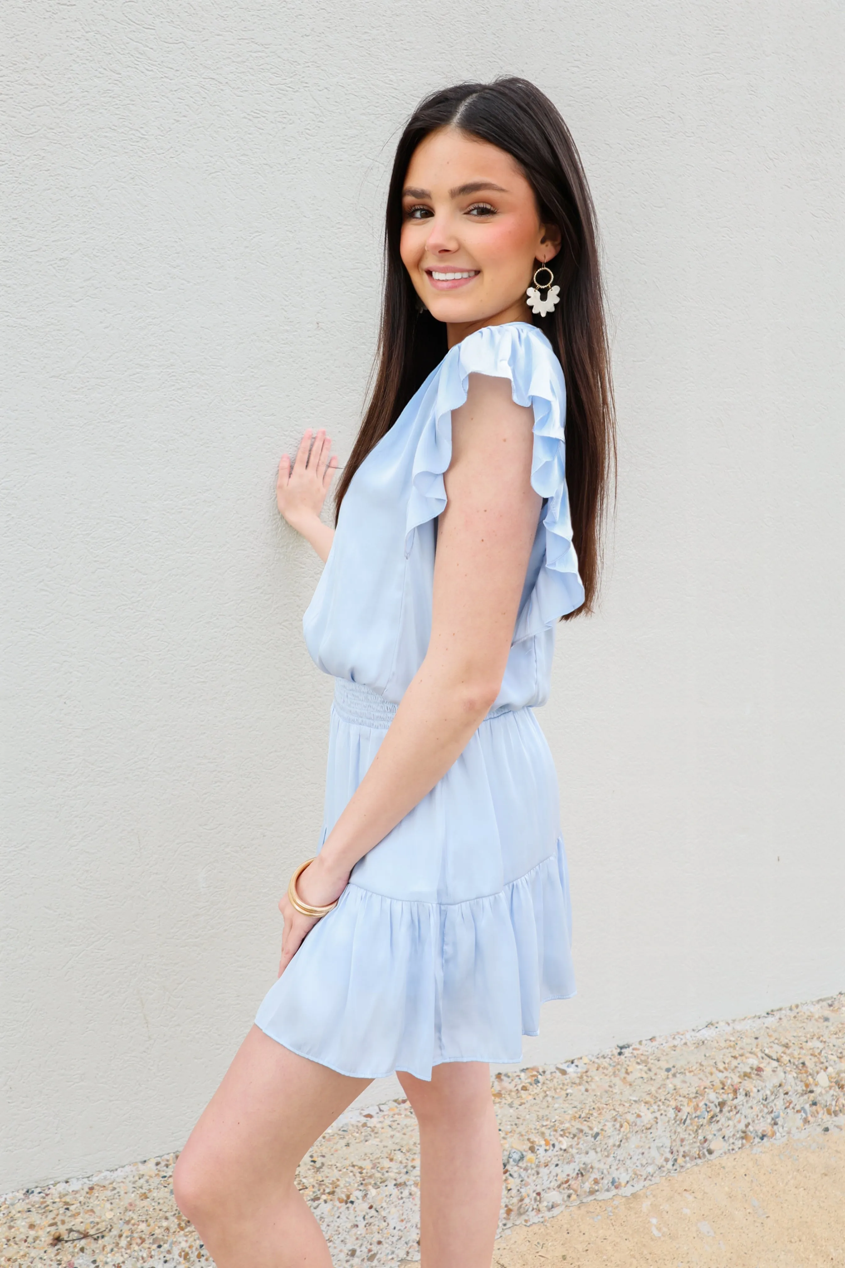Softly Chic V-Neck Ruffled Romper