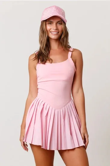 Sporty Pleated Romper