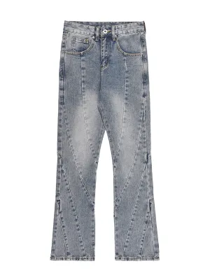 STITCHED WASHED JEANS