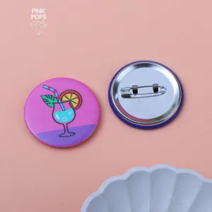 Summer Cool Drink Acrylic Pin