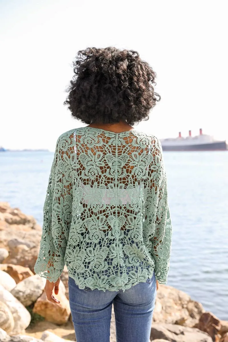 Summer Crochet Floral Petal Kimono Wrap ☀️