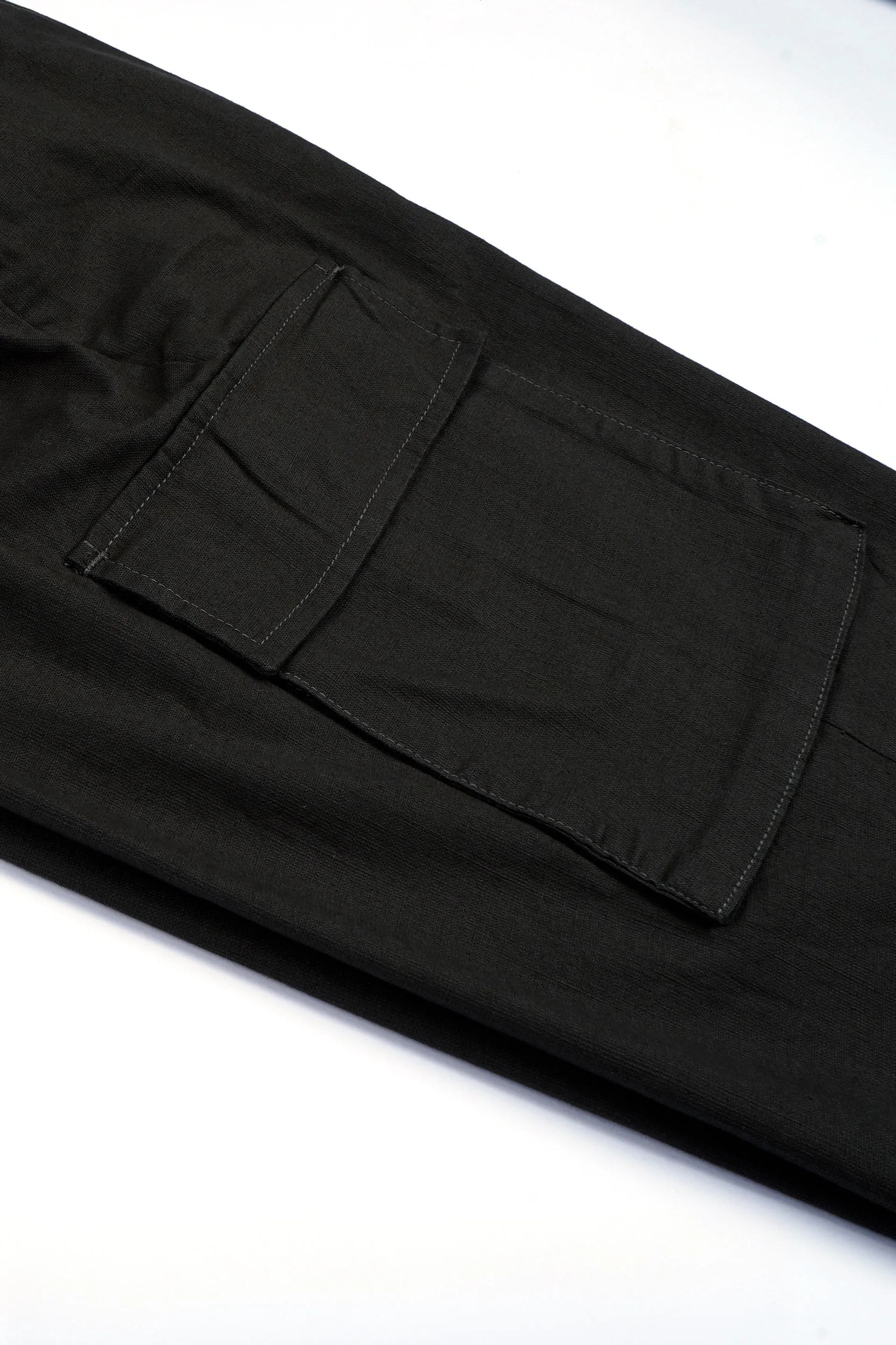 TEXTURED RELAXED FLEXIWAIST CARGO IN GREEN