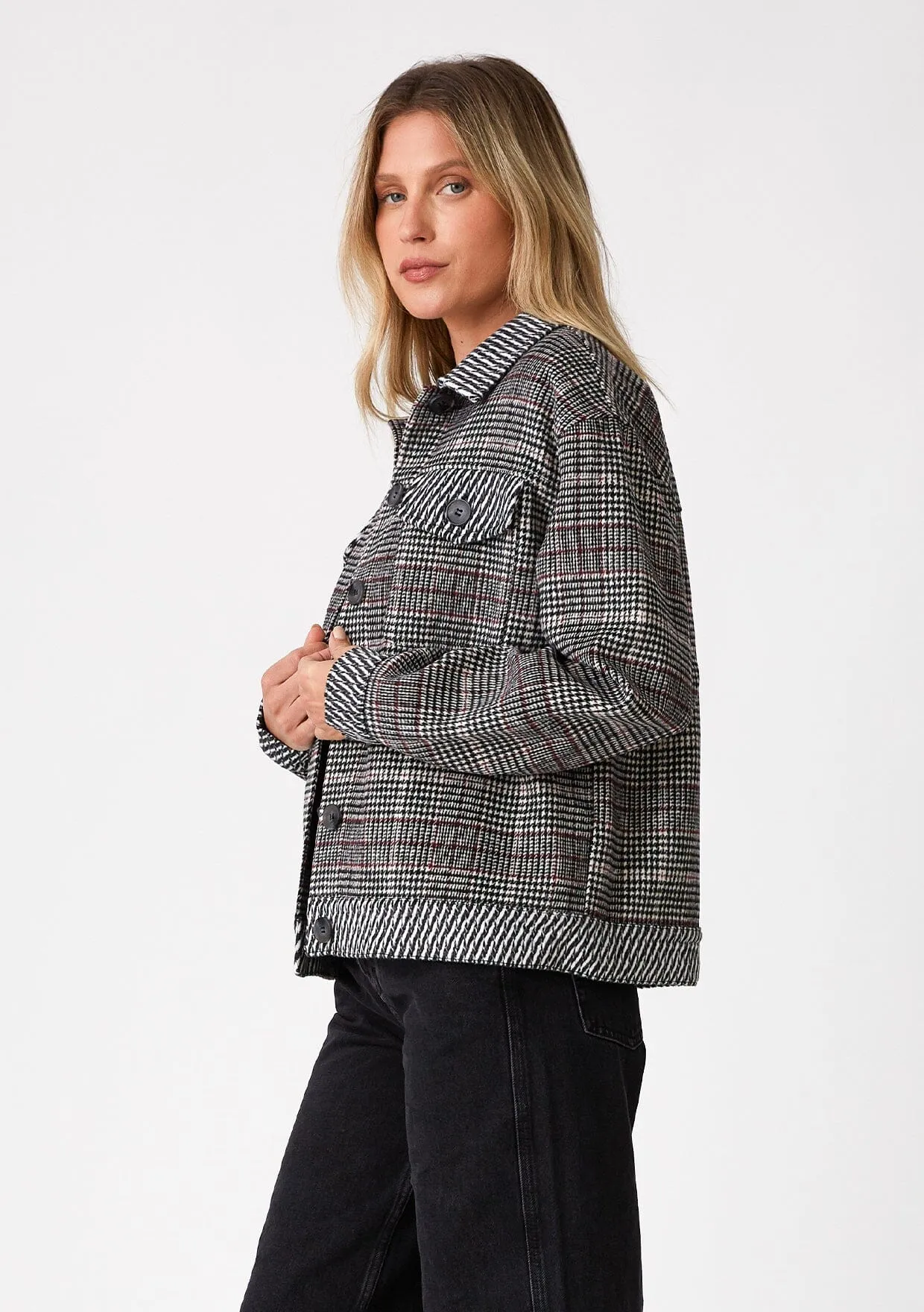 Tori Patchwork Plaid Jacket