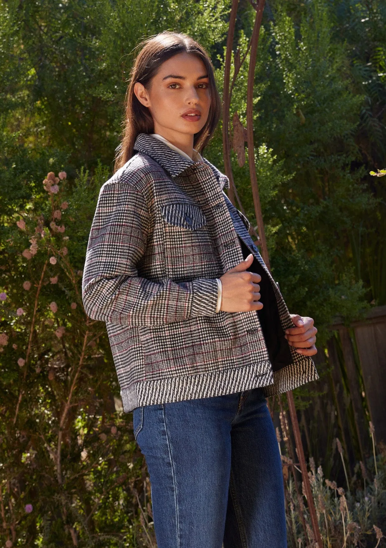 Tori Patchwork Plaid Jacket