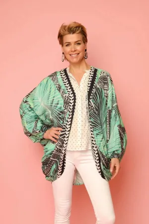 Tribal Print Cocoon Kimono