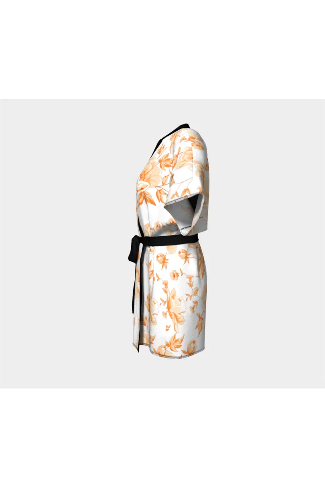 Turmeric Floral Kimono Robe