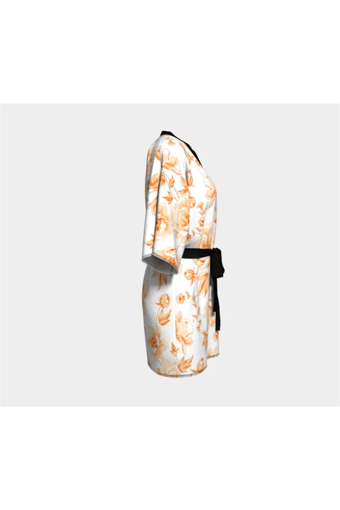 Turmeric Floral Kimono Robe