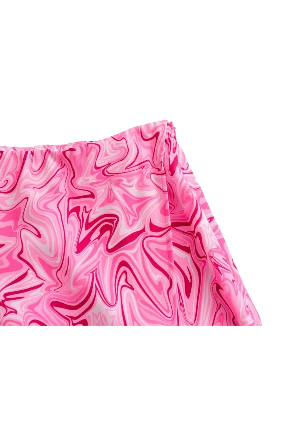 ‘Ustina’ Artistic Graffiti Tie-Dye Half-Wrap Shorts