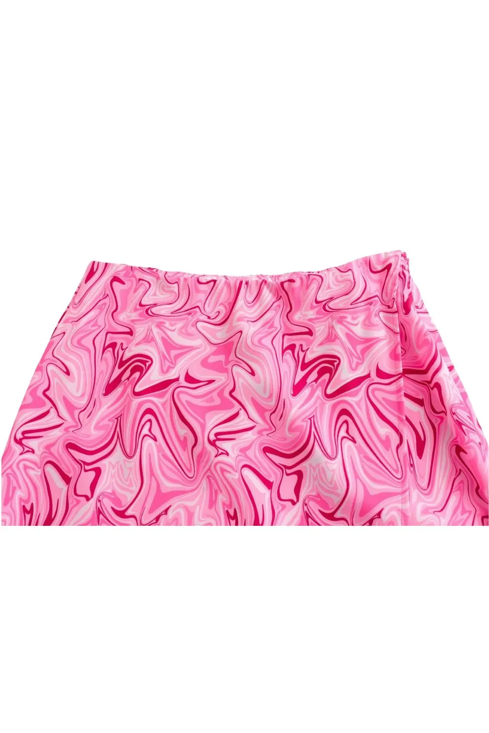 ‘Ustina’ Artistic Graffiti Tie-Dye Half-Wrap Shorts