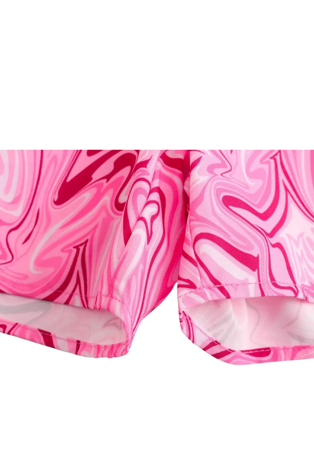 ‘Ustina’ Artistic Graffiti Tie-Dye Half-Wrap Shorts
