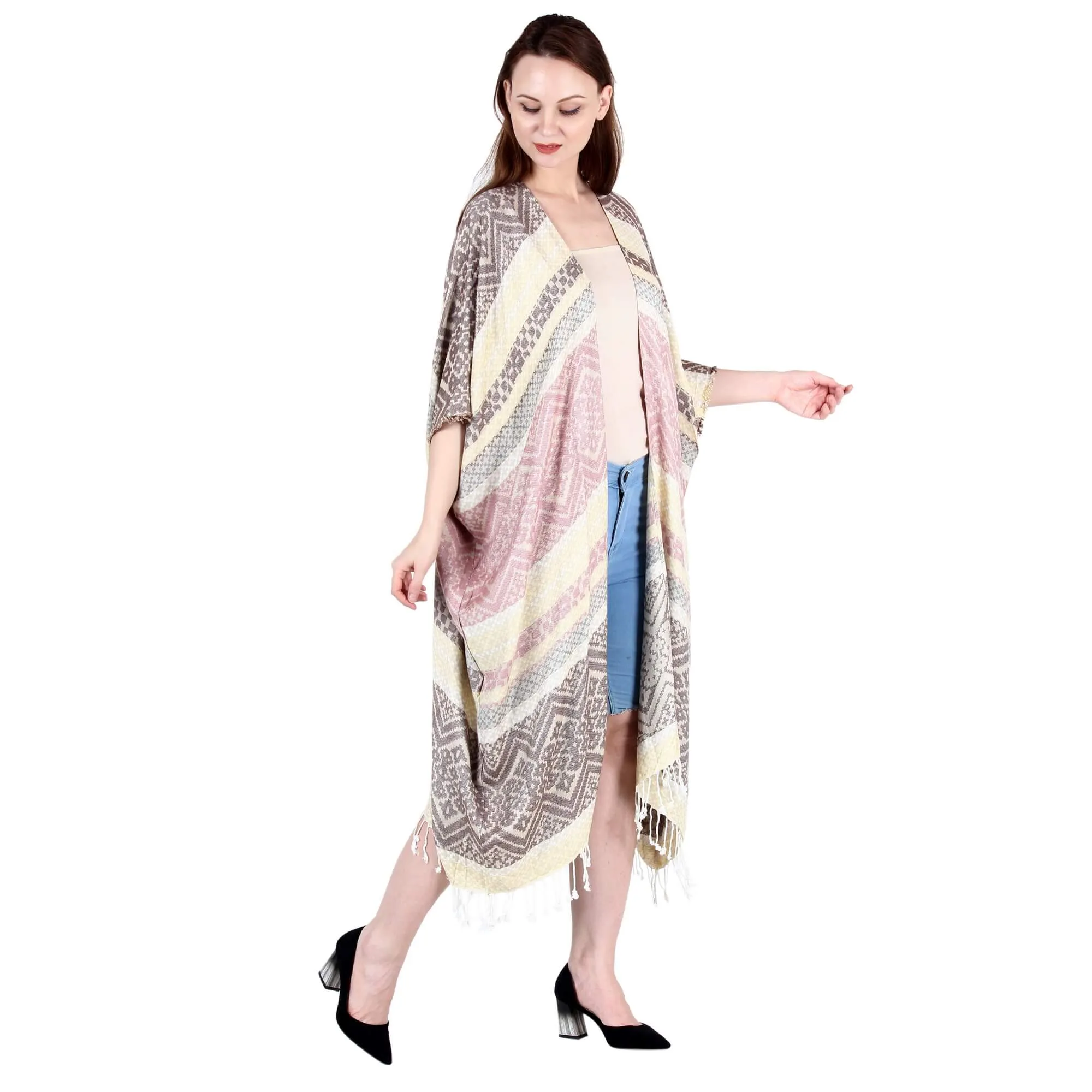 Vibrant Zigzag Odyssey Kimono