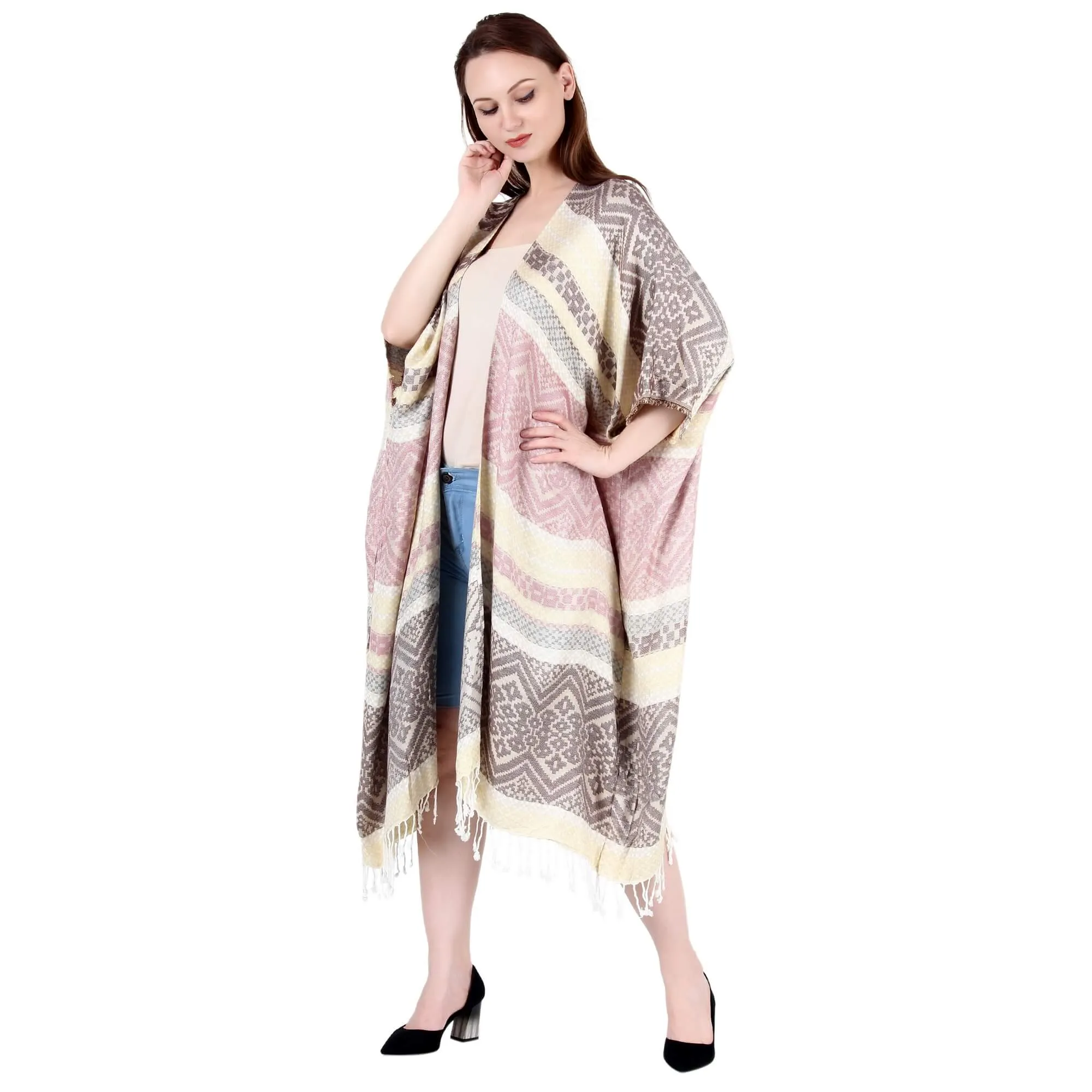Vibrant Zigzag Odyssey Kimono
