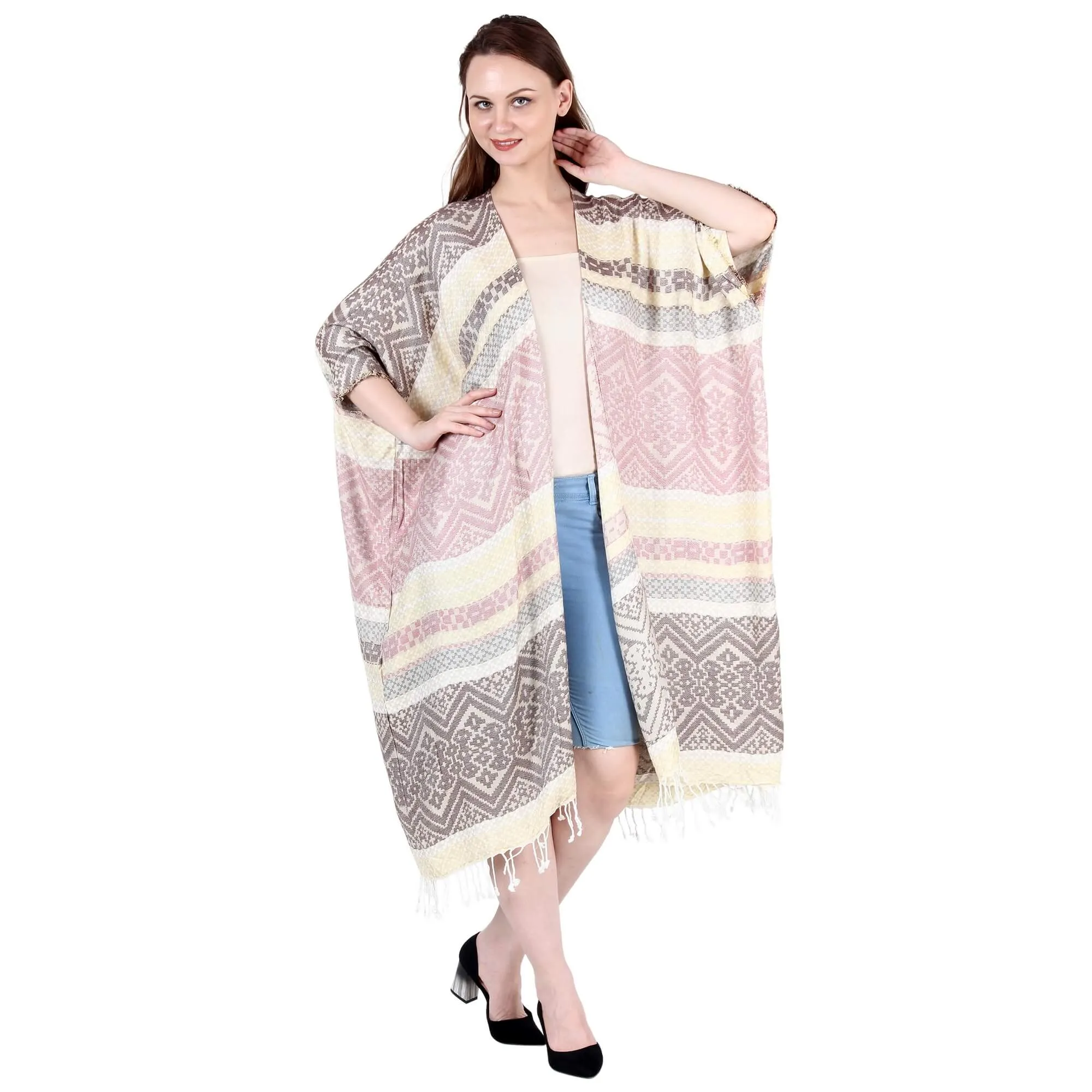 Vibrant Zigzag Odyssey Kimono