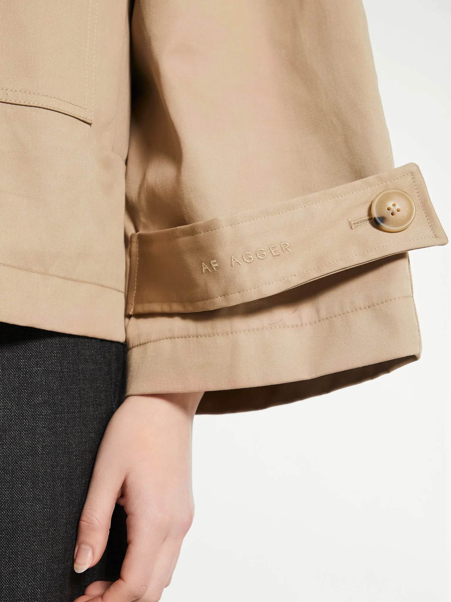 Water Resistant Jacket in Cool Beige