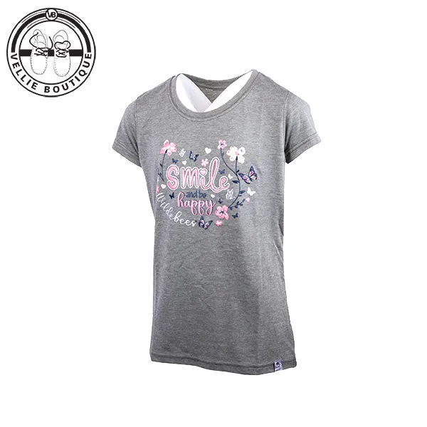 Wildebees Girls Smile Tee - Sage Leaf