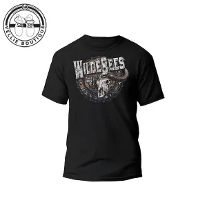 Wildebees Mens Buffalo Skull Tee - Black