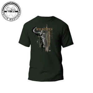 Wildebees Mens Splatter Skull Tee - Fatique