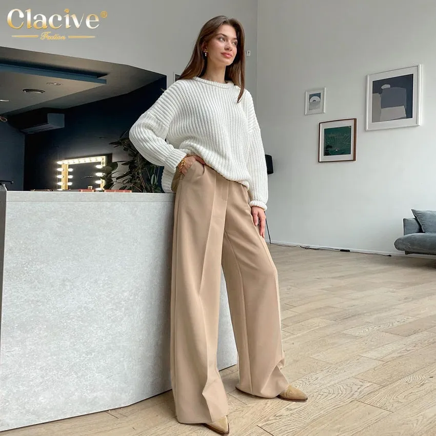 Women's Loose Casual Wide Leg Pants High Waist Loose Flare Pants