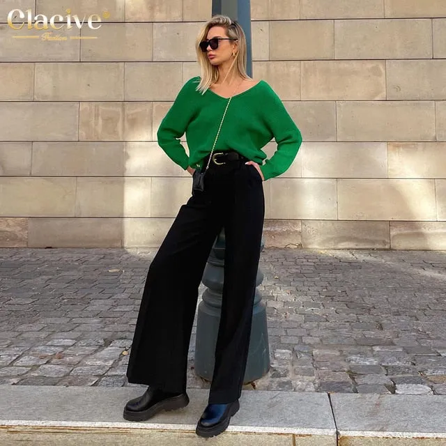 Women's Loose Casual Wide Leg Pants High Waist Loose Flare Pants