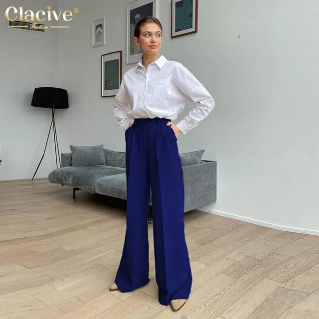Women's Loose Casual Wide Leg Pants High Waist Loose Flare Pants
