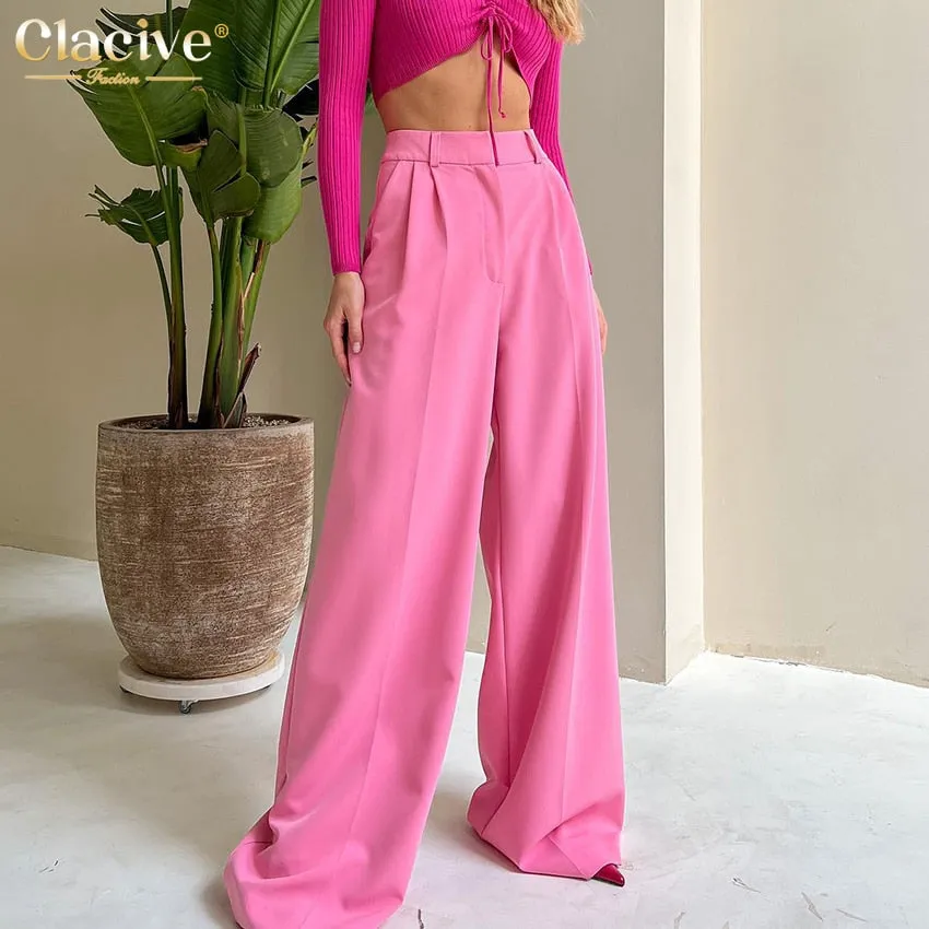 Women's Loose Casual Wide Leg Pants High Waist Loose Flare Pants