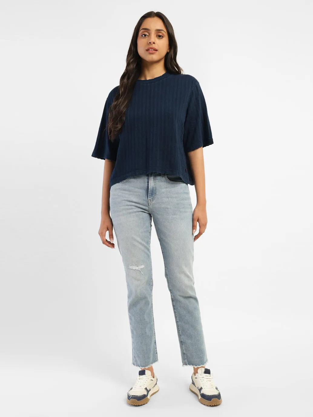 Women's Solid Boxy T-Shirt